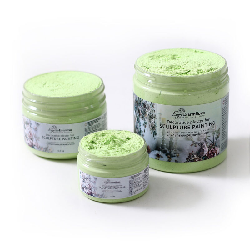 Decorative plaster for sculpture painting "Lime" 0.5 Kg