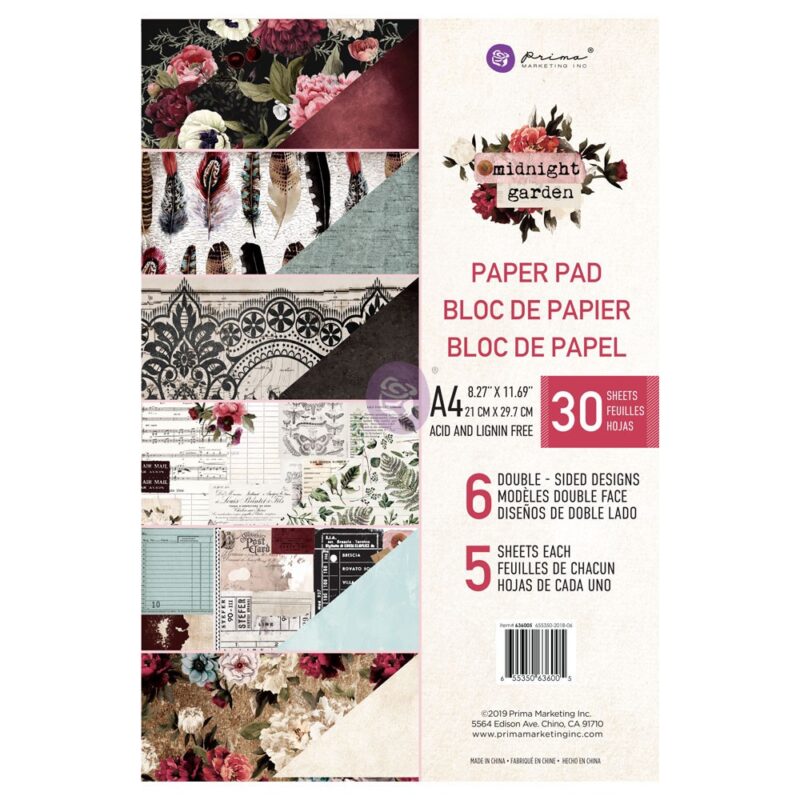 A4 Paper Pad - Midnight Garden