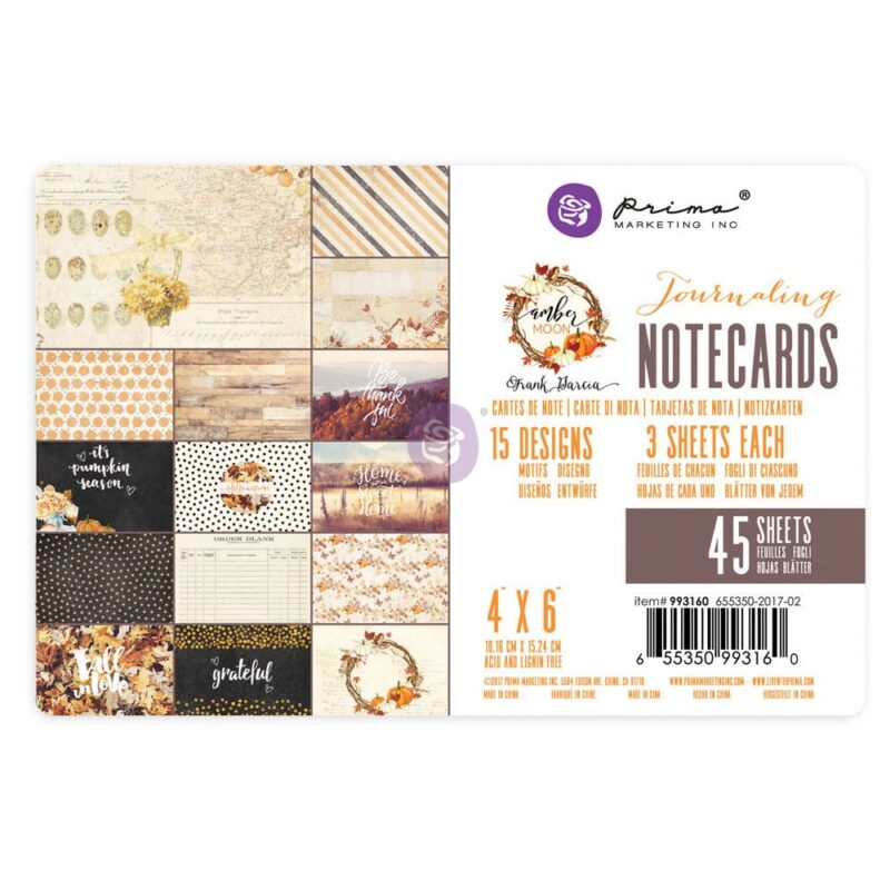 4x6 Journaling Card - Amber Moon Collection