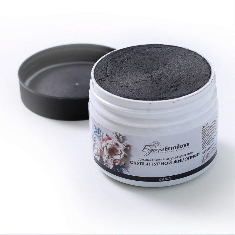 Decorative plaster for sculpture painting "Black carbon" 0.5 Kg