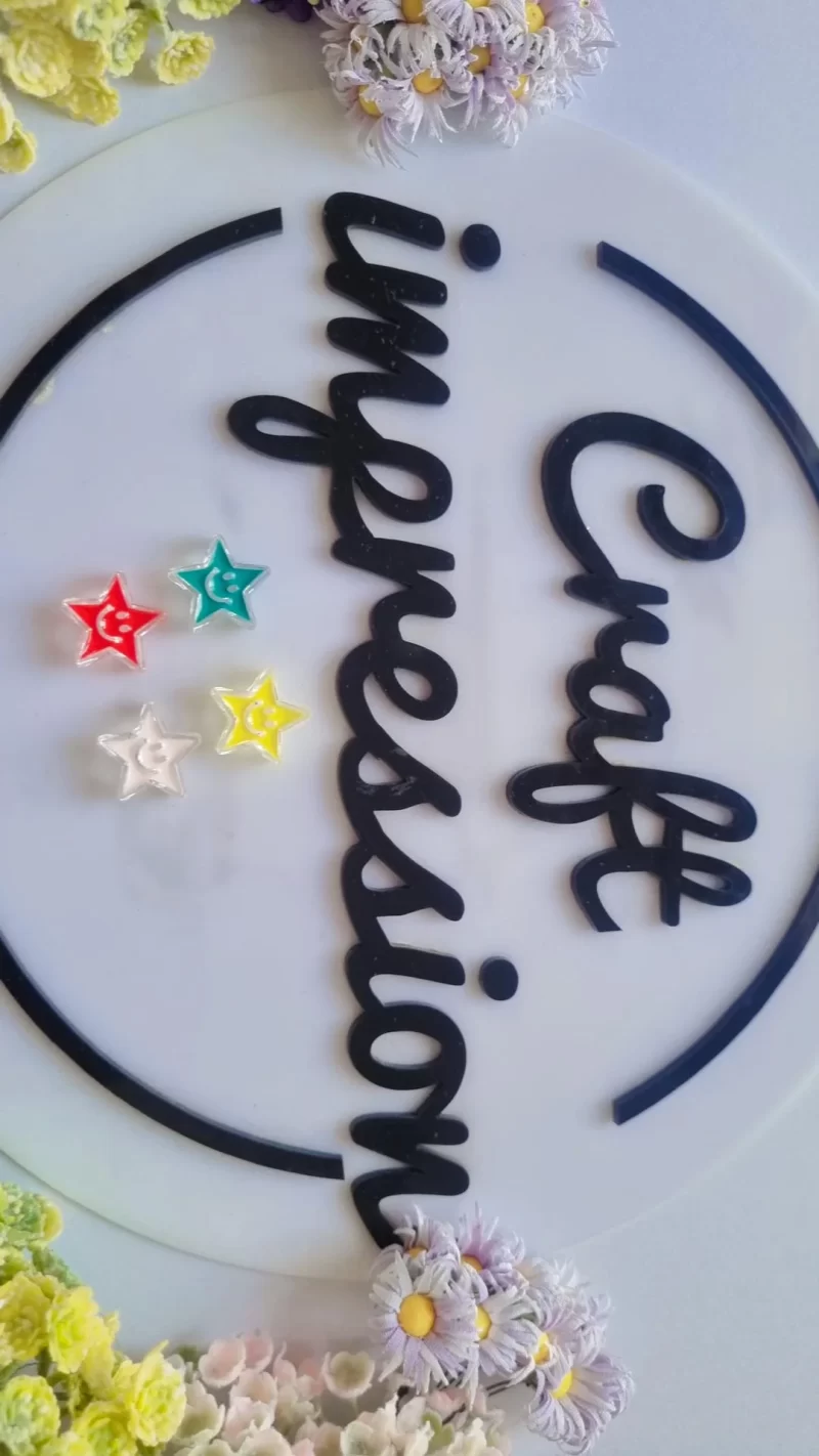 Transperent Acrylic Twinkle Star  beads