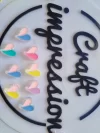 Transperent Acrylic Leafy Heart beads