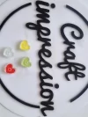 Transperent Acrylic Smiley Heart beads