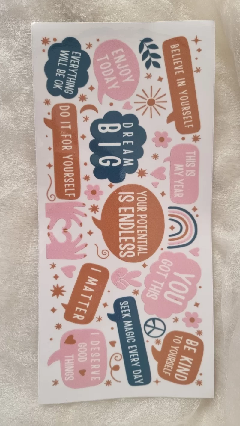 Waterproof Cup wraps Transfer Stickers Your Potential Is endless