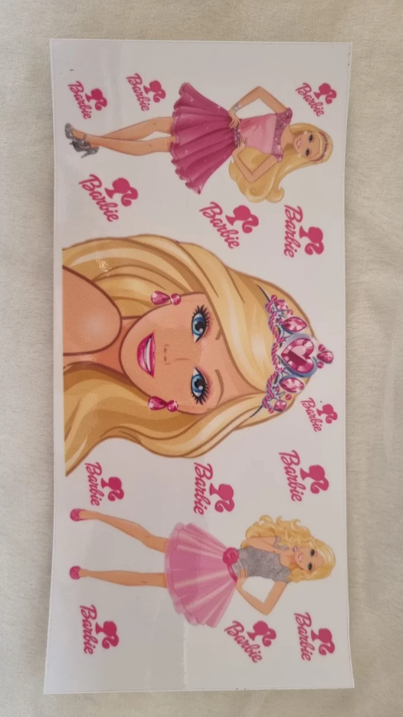 Waterproof Cup wraps Transfer Stickers Barbie