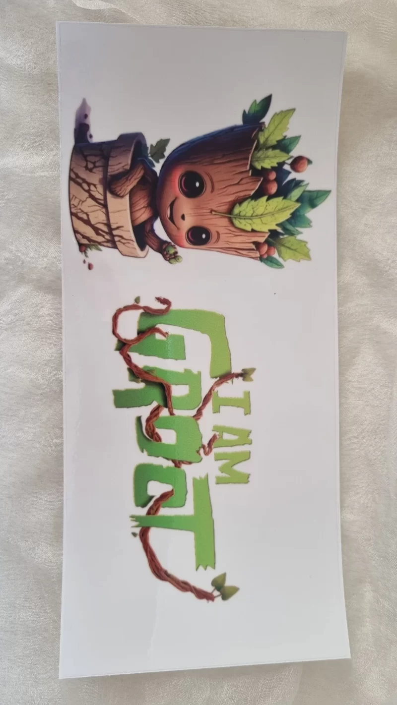 Waterproof Cup wraps Transfer Stickers I Am Groot