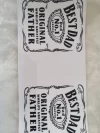 Waterproof Cup wraps Transfer Stickers Best Dad No. 1