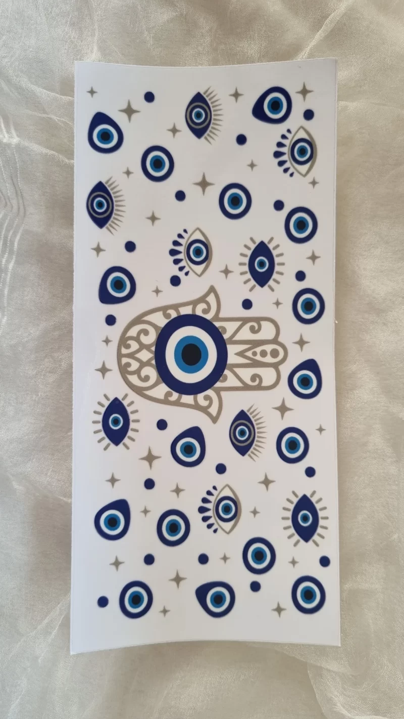 Waterproof Cup wraps Transfer Stickers  Evil Eye