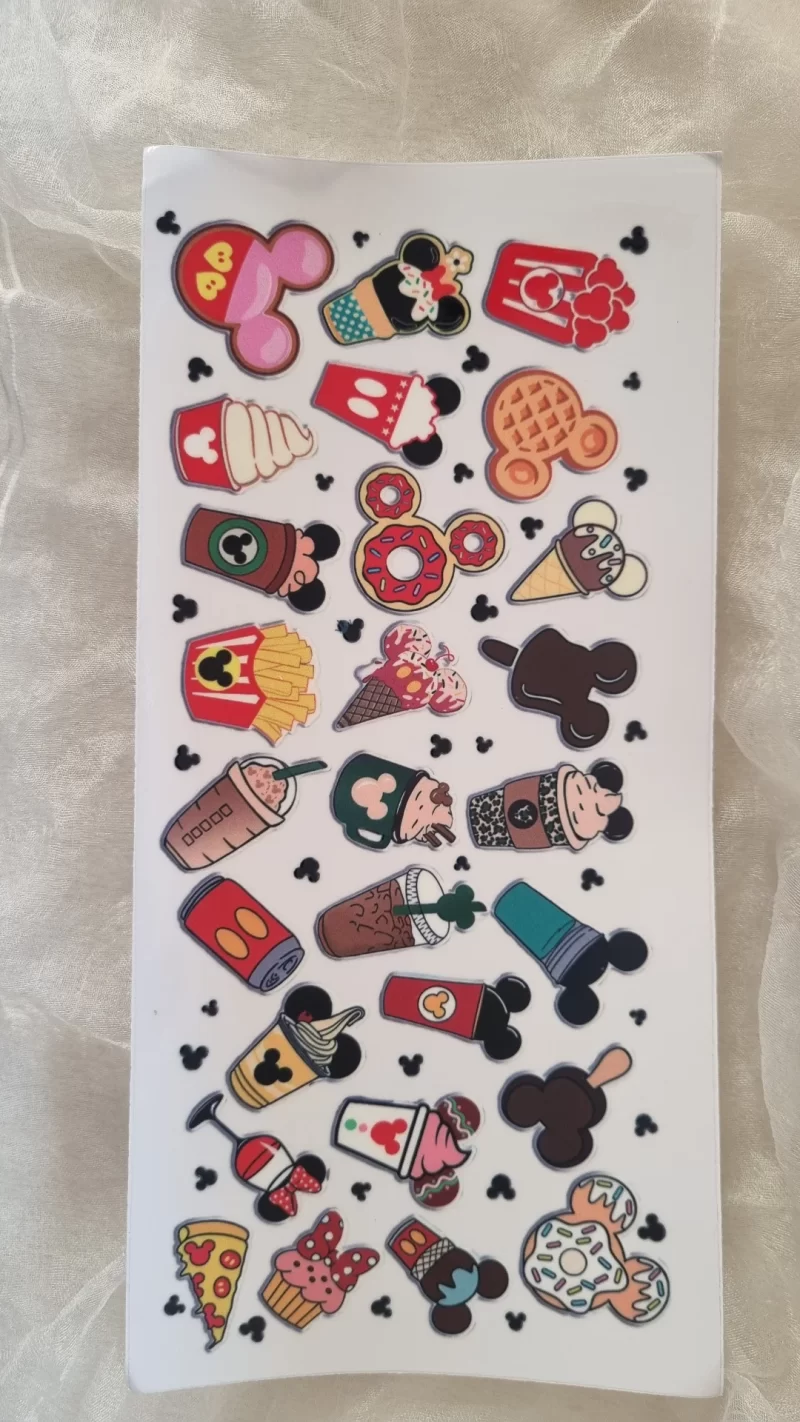 Waterproof Cup wraps Transfer Stickers Juice Cup Cake Coffee mix