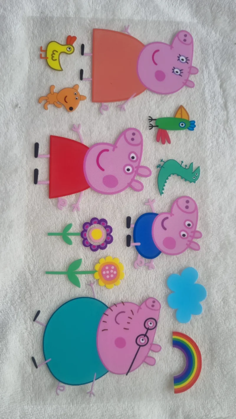 Waterproof Cup wraps Transfer Stickers Pepapig & Family