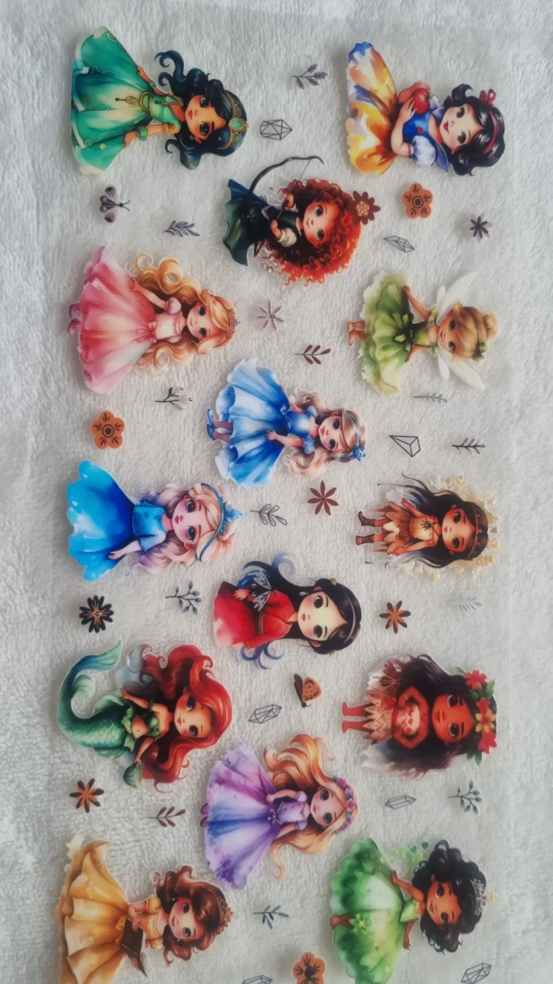 Waterproof Cup wraps Transfer Stickers Little Princess