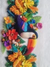 Waterproof Cup wraps Transfer Stickers Toucan & Flowers