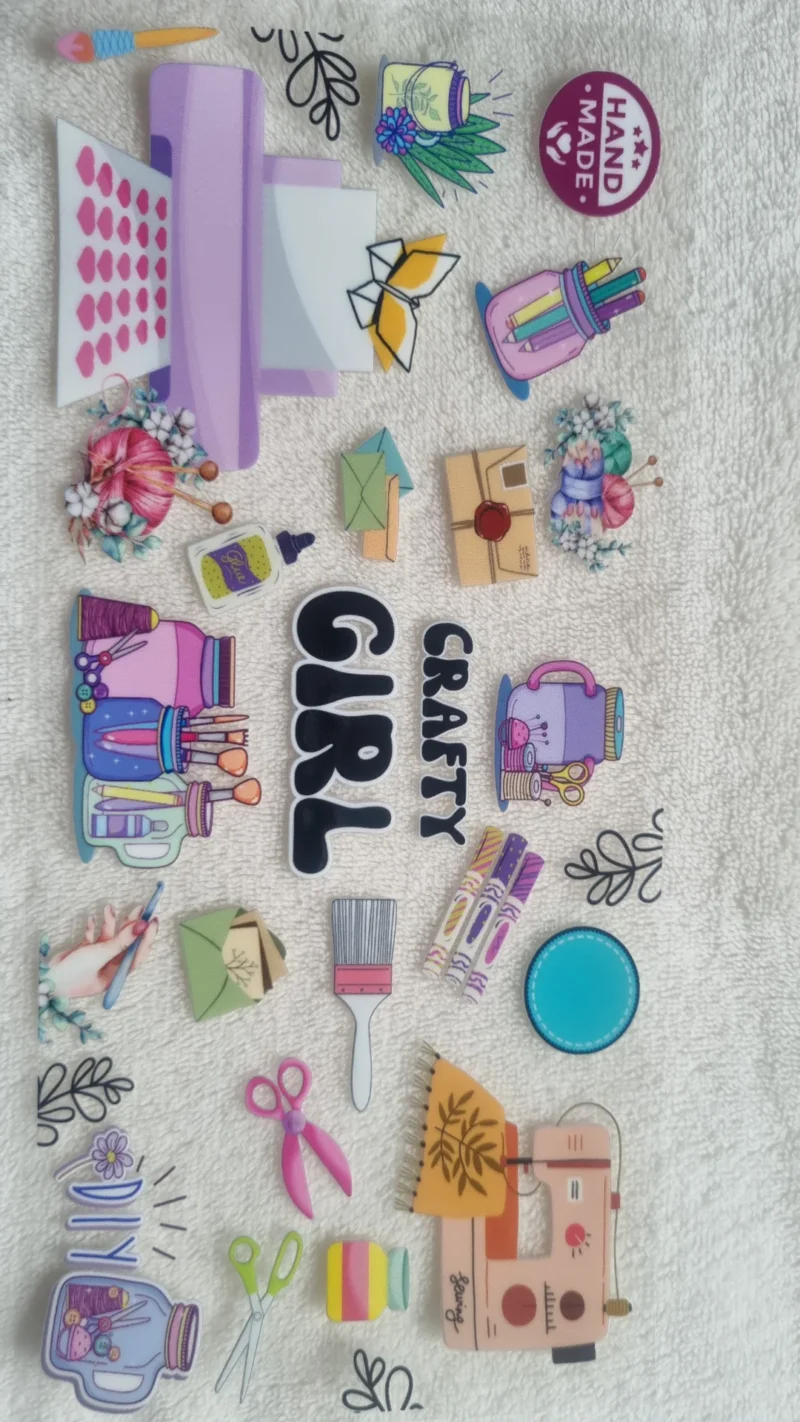 Waterproof Cup wraps Transfer Stickers Crafty Girl