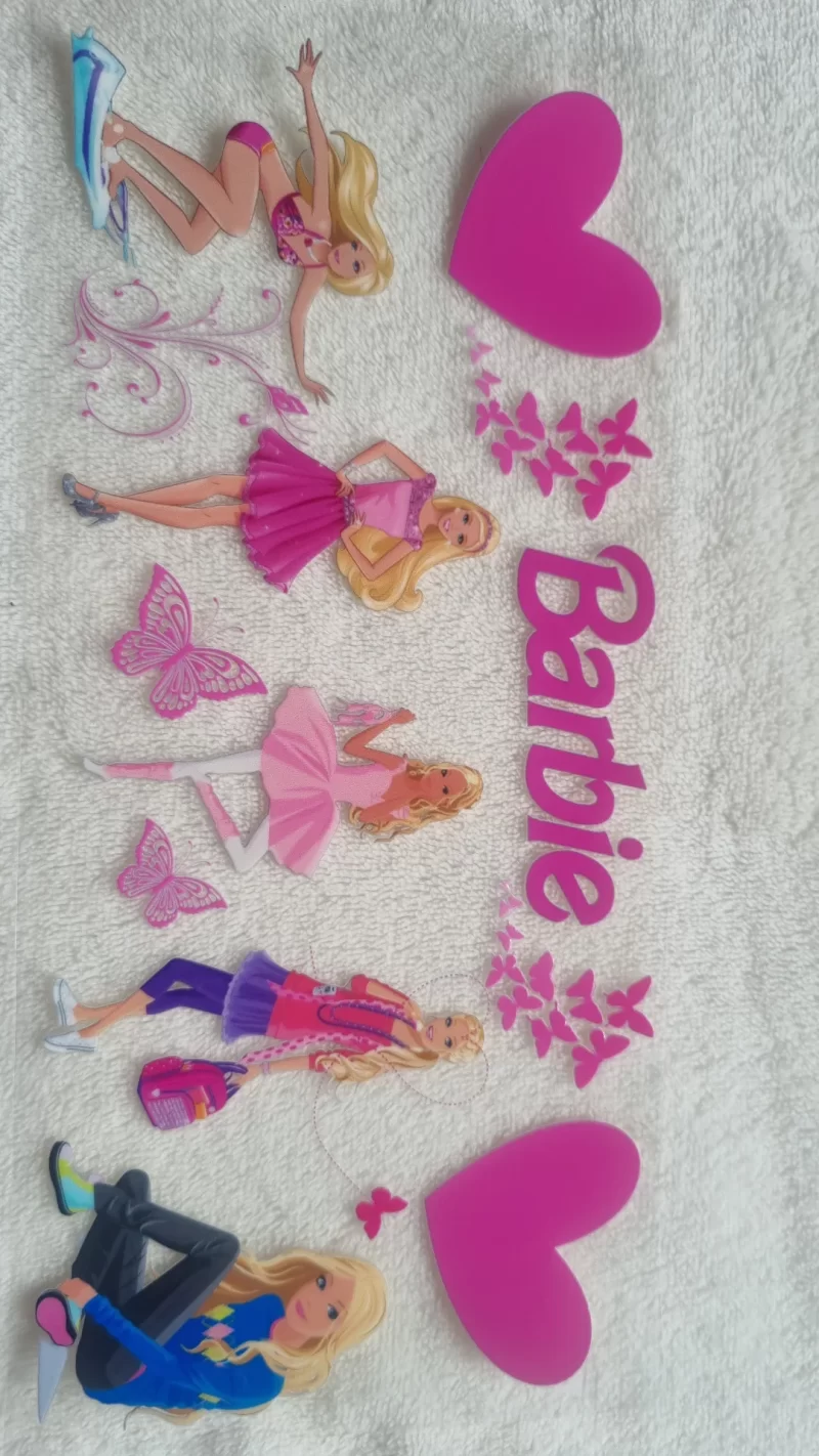 Waterproof Cup wraps Transfer Stickers Barbie And Friends