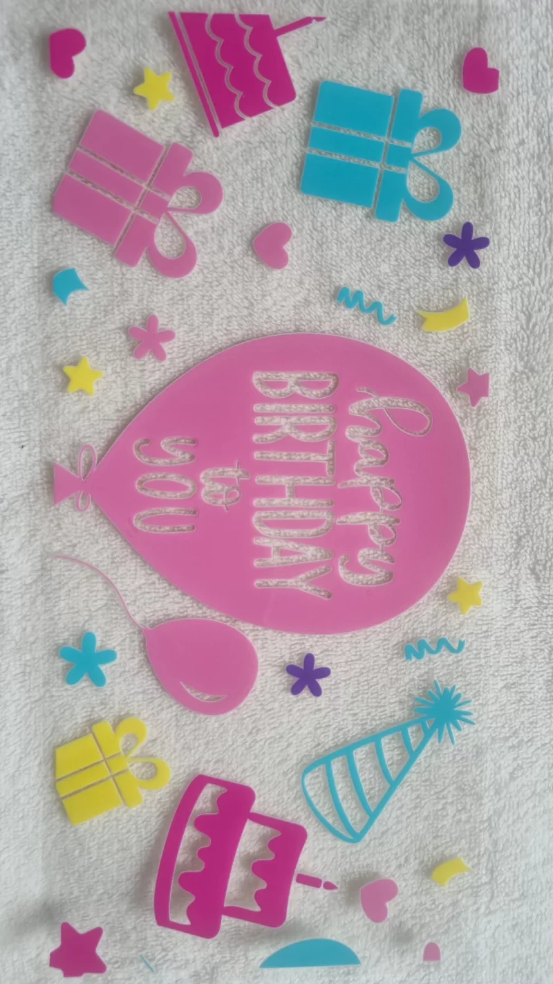 Waterproof Cup wraps Transfer Stickers Happy Birthday To You