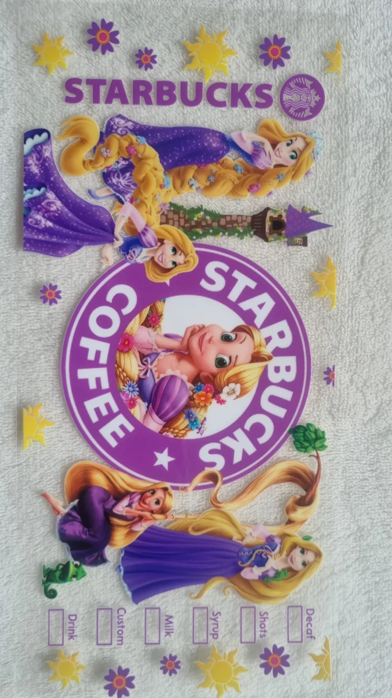Waterproof Cup wraps Transfer Stickers Rapunzel