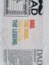 Waterproof Cup wraps Transfer Stickers Dad Nutrition Facts