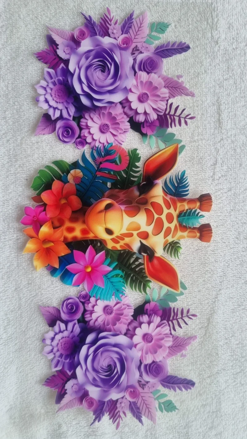 Waterproof Cup wraps Transfer Stickers Flowers & Zeraf