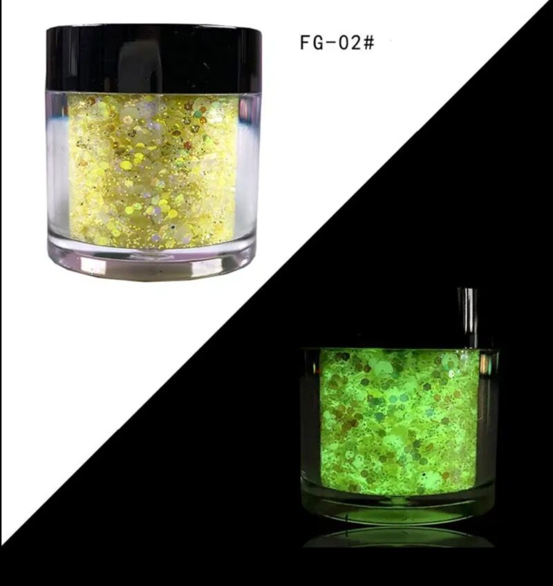 Luminous Flakes Sequince Neon (Yellow) Glow In Dark