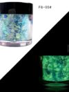 Luminous Flakes Sequince Neon (Vivid Sky Blue) Glow In Dark
