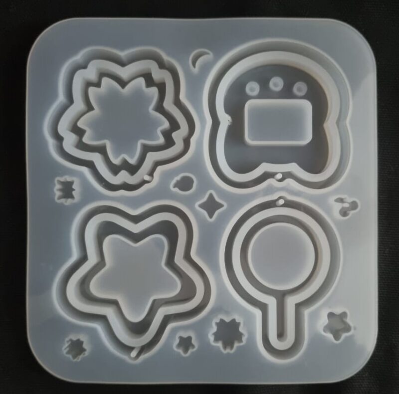 Flower-Star-Candy Shaker Keychain Mold
