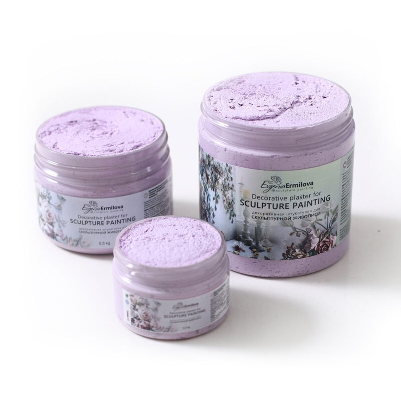 Decorative plaster for sculpture painting "Mauve" 0.5 Kg