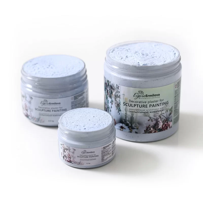 Decorative sculpture painting "Dusty blue" 0.5 kg