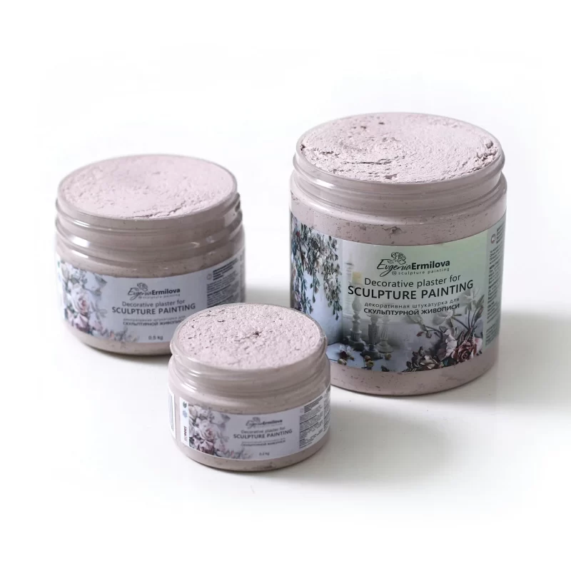 Decorative plaster for sculpture painting "Latte" 0.5 kg