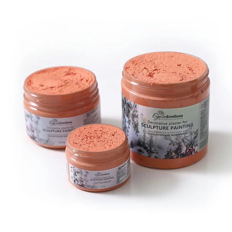 Decorative plaster for sculpture painting "Orange" 0.5 kg