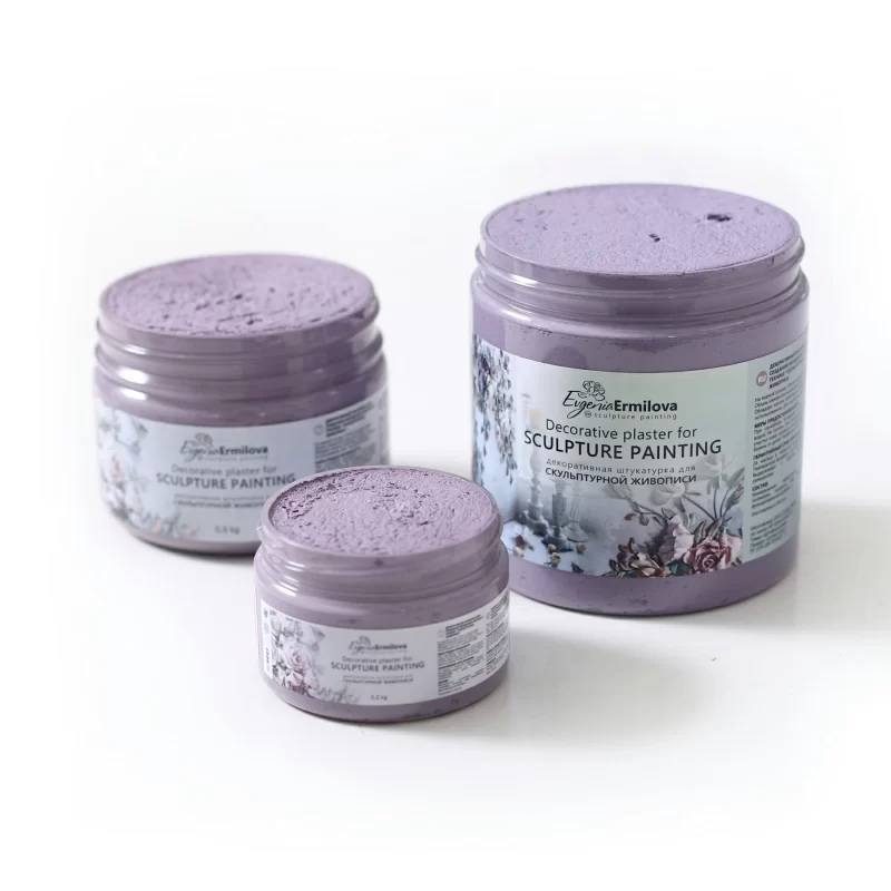 Decorative plaster for sculpture painting "Violet" 0.5 kg
